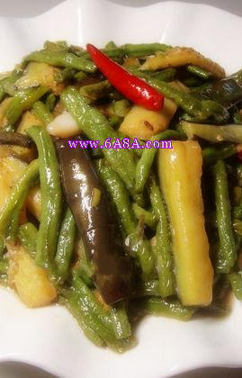 豆角炖茄子的做法 豆角炖茄子的做法