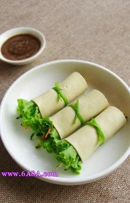 生菜豆皮卷的做法 生菜豆皮卷的做法