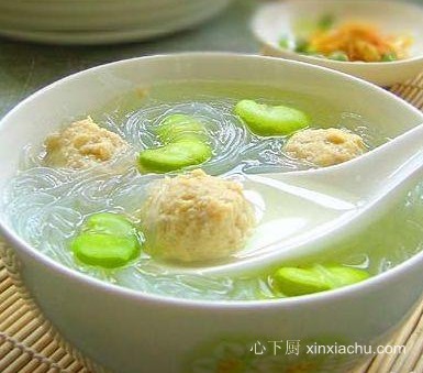 蚕豆肉圆汤的做法 蚕豆肉圆汤的做法