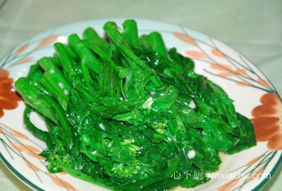 蒜茸炒芥兰苗的做法 蒜茸炒芥兰苗的做法
